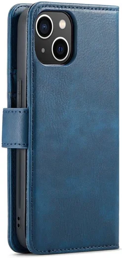 DG Ming Apple iPhone 14 Hoesje 2-in-1 Book Case en Back Cover Blauw afbeelding 9