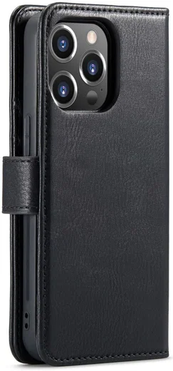 DG Ming iPhone 14 Pro Hoesje 2-in-1 Book Case en Back Cover Zwart afbeelding 10