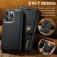 DG Ming iPhone 14 Pro Hoesje 2-in-1 Book Case en Back Cover Zwart afbeelding 7