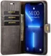 DG Ming iPhone 14 Pro Hoesje 2-in-1 Book Case en Back Cover Grijs afbeelding 1