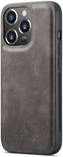 DG Ming iPhone 14 Pro Hoesje 2-in-1 Book Case en Back Cover Grijs afbeelding 10