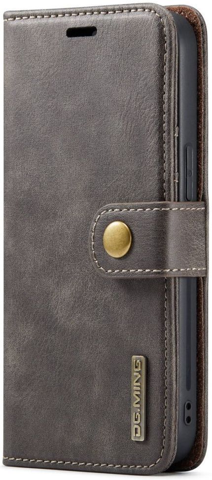 DG Ming iPhone 14 Pro Hoesje 2-in-1 Book Case en Back Cover Grijs afbeelding 11