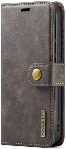 DG Ming iPhone 14 Pro Hoesje 2-in-1 Book Case en Back Cover Grijs afbeelding 11