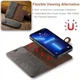 DG Ming iPhone 14 Pro Hoesje 2-in-1 Book Case en Back Cover Grijs afbeelding 4