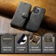 DG Ming iPhone 14 Pro Hoesje 2-in-1 Book Case en Back Cover Grijs afbeelding 5