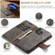 DG Ming iPhone 14 Pro Hoesje 2-in-1 Book Case en Back Cover Grijs afbeelding 6