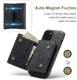 DG Ming Apple iPhone 14 Hoesje met Magnetische Kaarthouder Zwart afbeelding 4
