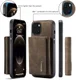 DG Ming Apple iPhone 14 Hoesje met Magnetische Kaarthouder Coffee afbeelding 6