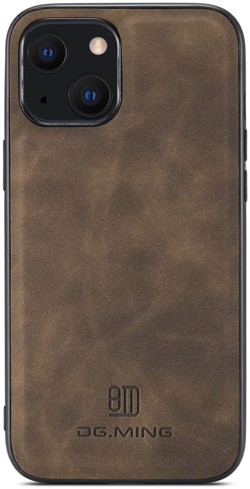 DG Ming Apple iPhone 14 Hoesje met Magnetische Kaarthouder Coffee afbeelding 9
