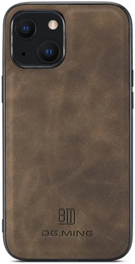 DG Ming Apple iPhone 14 Hoesje met Magnetische Kaarthouder Coffee afbeelding 9