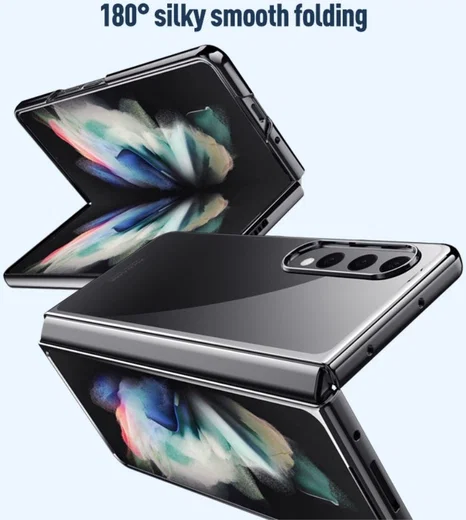 Samsung Galaxy Z Fold 4 Hoesje Armor Back Cover Transparant Groen afbeelding 3