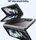 Samsung Galaxy Z Fold 4 Hoesje Armor Back Cover Transparant Groen afbeelding 3