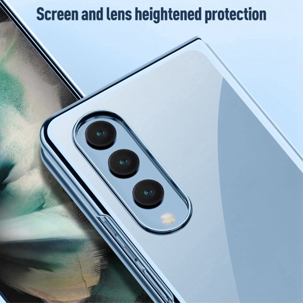 Samsung Galaxy Z Fold 4 Hoesje Armor Back Cover Transparant Groen afbeelding 4
