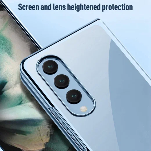 Samsung Galaxy Z Fold 4 Hoesje Armor Back Cover Transparant Groen afbeelding 4