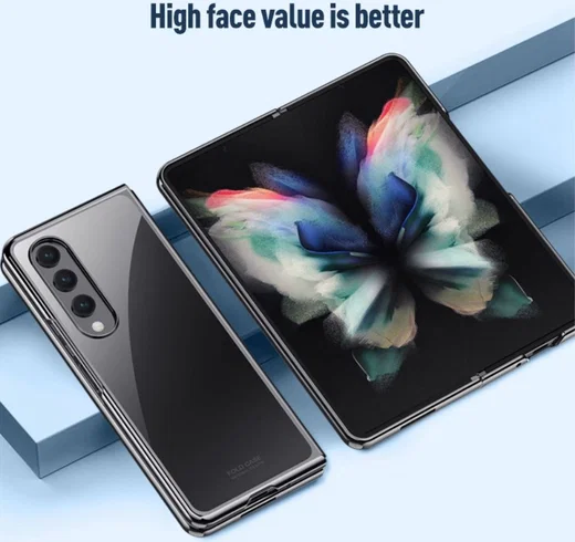 Samsung Galaxy Z Fold 4 Hoesje Armor Back Cover Transparant Groen afbeelding 6