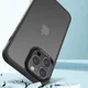 Apple iPhone 14 Pro Hoesje Hybride Back Cover Transparant Zwart afbeelding 3