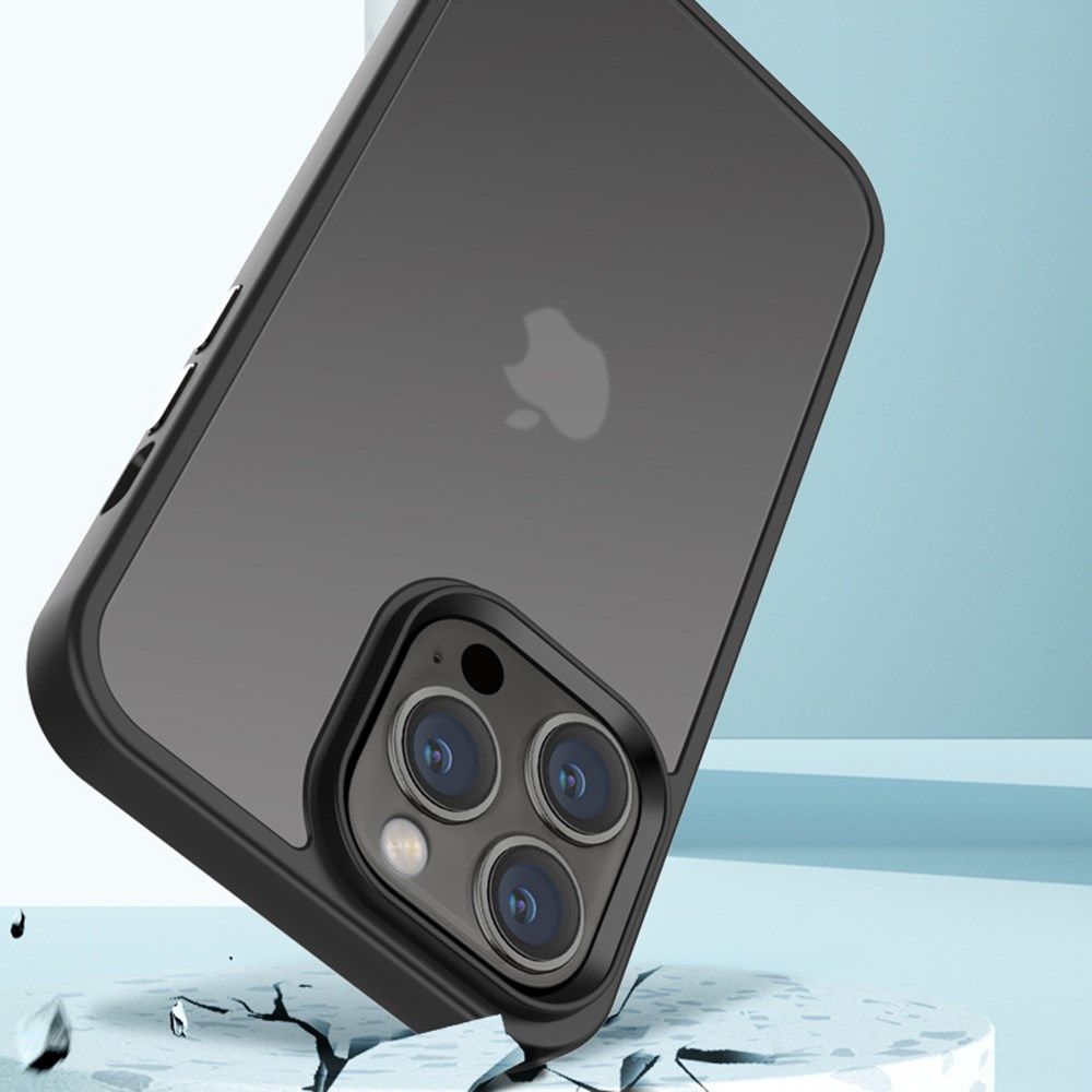 Apple iPhone 14 Hoesje Hybride Back Cover Transparant Blauw afbeelding 3