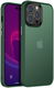 Apple iPhone 14 Hoesje Hybride Back Cover Transparant Groen