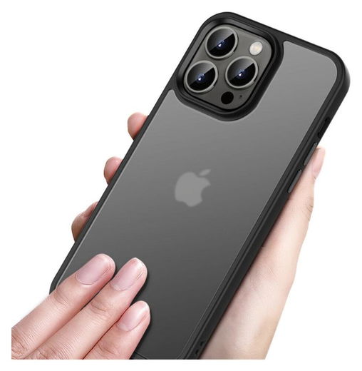 Apple iPhone 14 Hoesje Hybride Back Cover Transparant Paars afbeelding 2