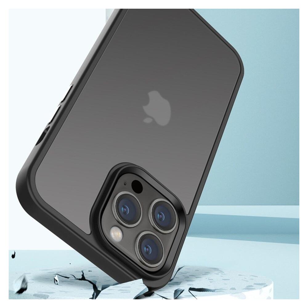 Apple iPhone 14 Hoesje Hybride Back Cover Transparant Paars afbeelding 3