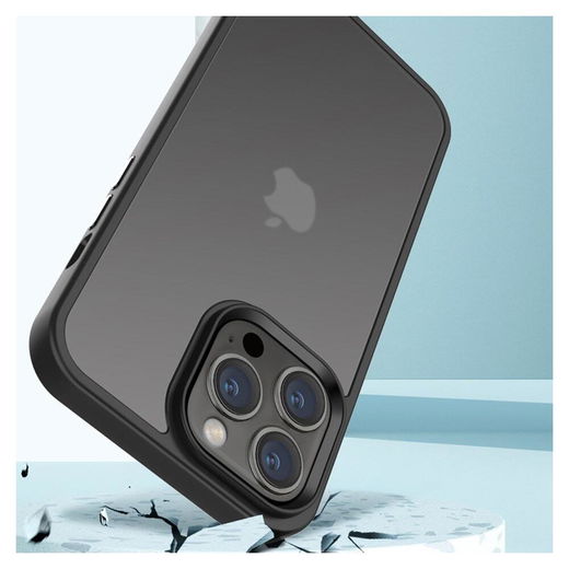 Apple iPhone 14 Hoesje Hybride Back Cover Transparant Paars afbeelding 3