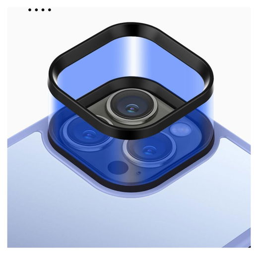 Apple iPhone 14 Hoesje Hybride Back Cover Transparant Paars afbeelding 4