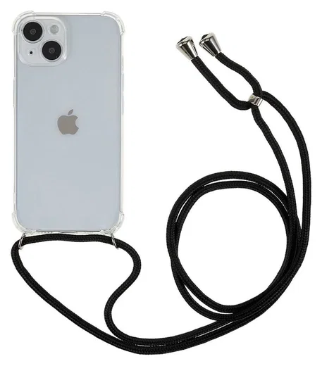 Apple iPhone 14 Plus Hoesje met Koord Schokbestendig TPU Transparant afbeelding 1