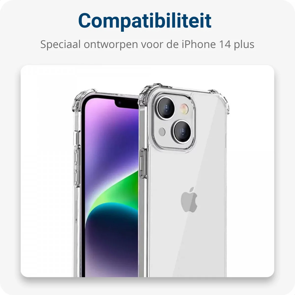 Apple iPhone 14 Plus Hoesje met Koord Schokbestendig TPU Transparant afbeelding 5
