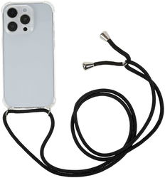 Apple iPhone 14 Pro Hoesje met Koord Schokbestendig TPU Transparant afbeelding