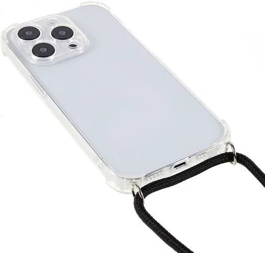 Apple iPhone 14 Pro Hoesje met Koord Schokbestendig TPU Transparant afbeelding 7
