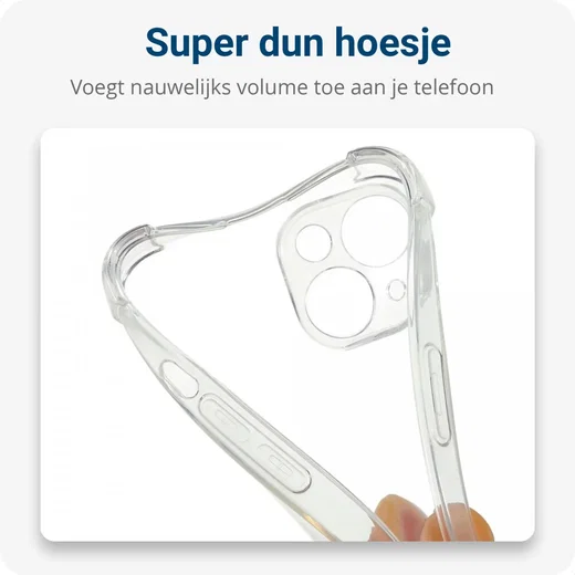 Apple iPhone 14 Hoesje met Koord Schokbestendig TPU Transparant afbeelding 5