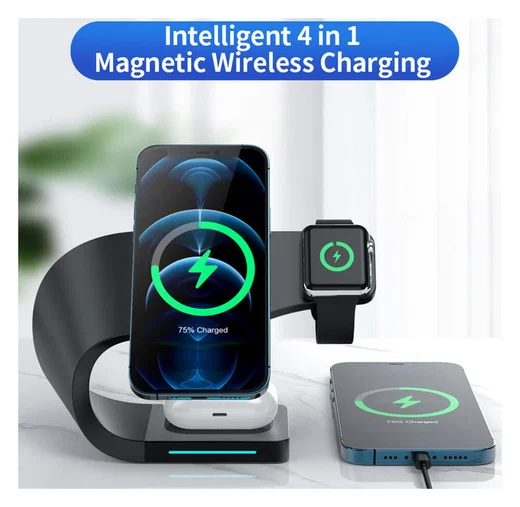 Draadloze Oplader 15W voor Smartphone/AirPods/Watch met MagSafe Wit afbeelding 12