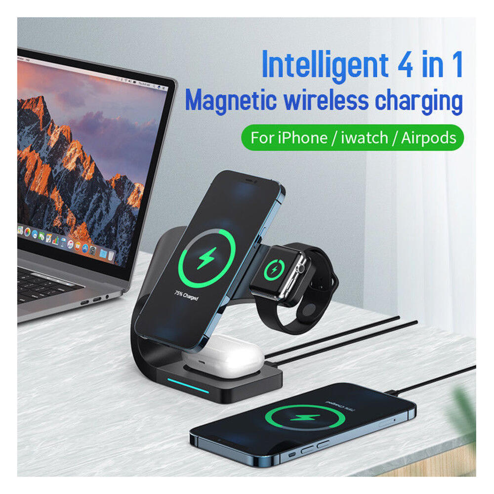 Draadloze Oplader 15W voor Smartphone/AirPods/Watch met MagSafe Wit afbeelding 7