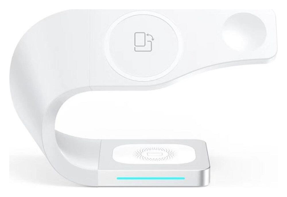 Draadloze Oplader 15W voor Smartphone/AirPods/Watch met MagSafe Wit afbeelding 1