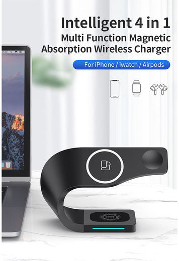 Draadloze Oplader 15W voor Smartphone/AirPods/Watch met MagSafe Zwart afbeelding 11