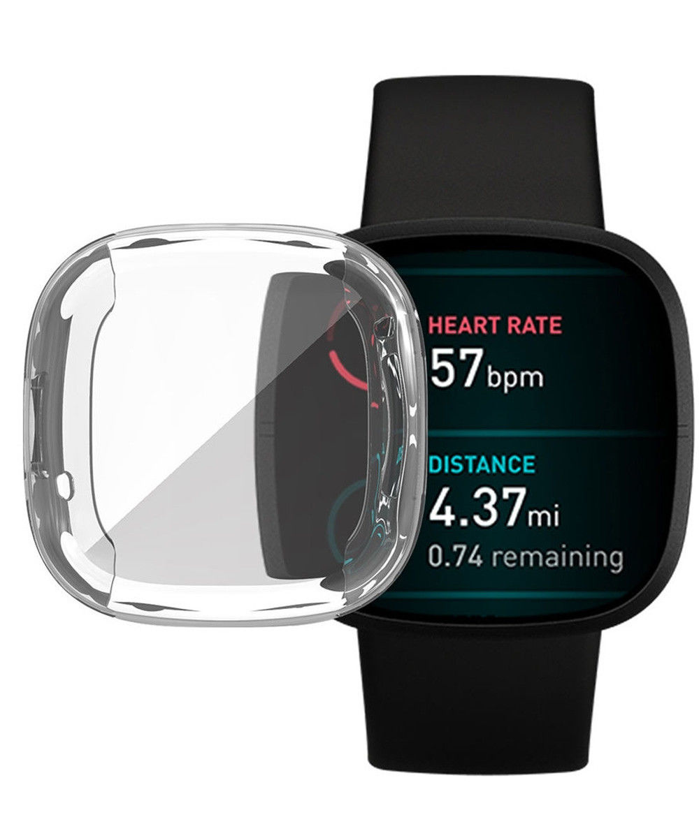 Fitbit Versa 3 / Sense Hoesje - Full Protect Flexibel TPU - Transparant afbeelding 2