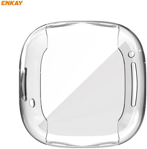 Fitbit Versa 3 / Sense Hoesje - Full Protect Flexibel TPU - Transparant afbeelding 4