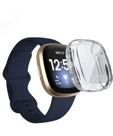 Fitbit Versa 3 / Sense Hoesje - Full Protect Flexibel TPU - Transparant afbeelding 1