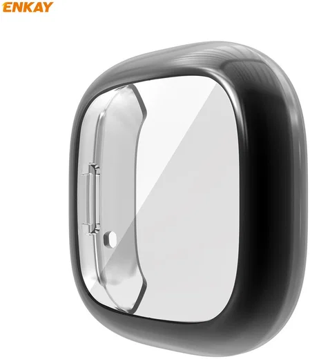Fitbit Versa 3 / Sense Hoesje - Full Protect Flexibel TPU - Zwart afbeelding 5
