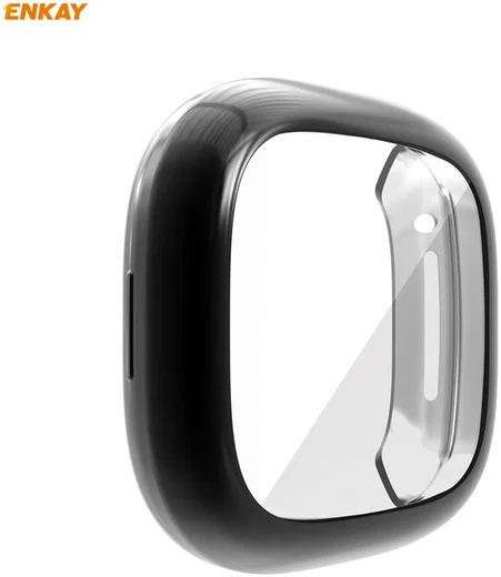 Fitbit Versa 3 / Sense Hoesje - Full Protect Flexibel TPU - Zwart afbeelding 6