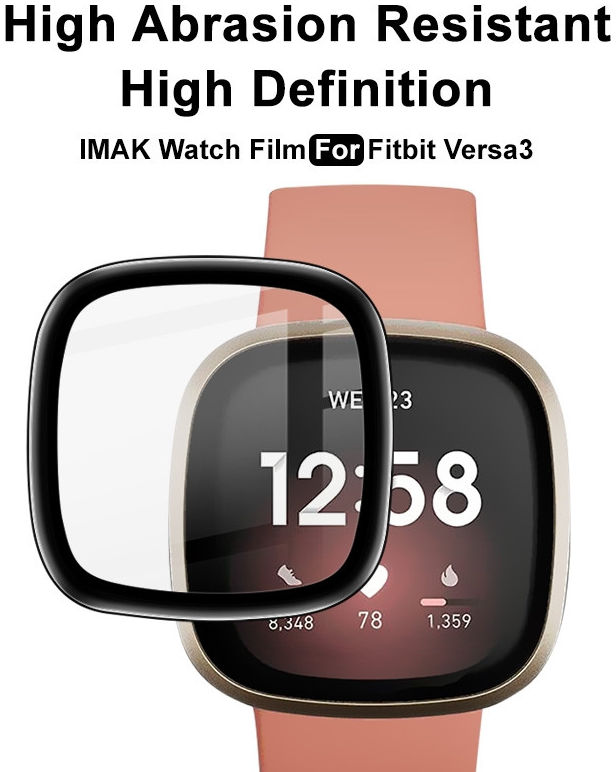 Imak - Fitbit Versa 3 / Sense Screen Protector - Full Cover Tempered Glass afbeelding 3