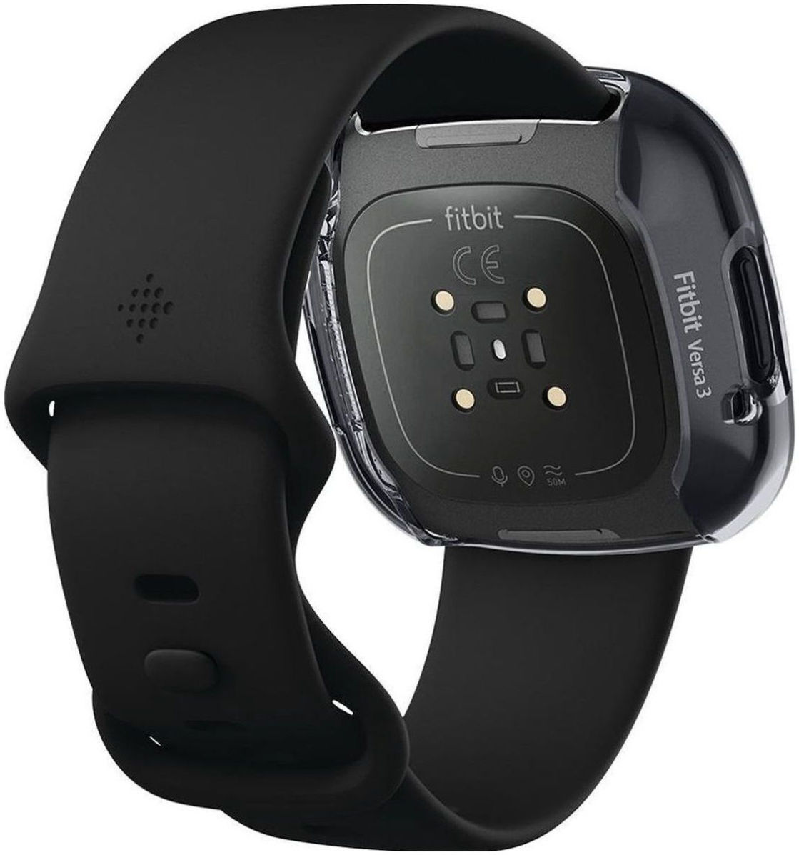 Spigen Ultra Hybrid - Fitbit Versa 3 / Sense Hoesje - Transparant Zwart afbeelding 4