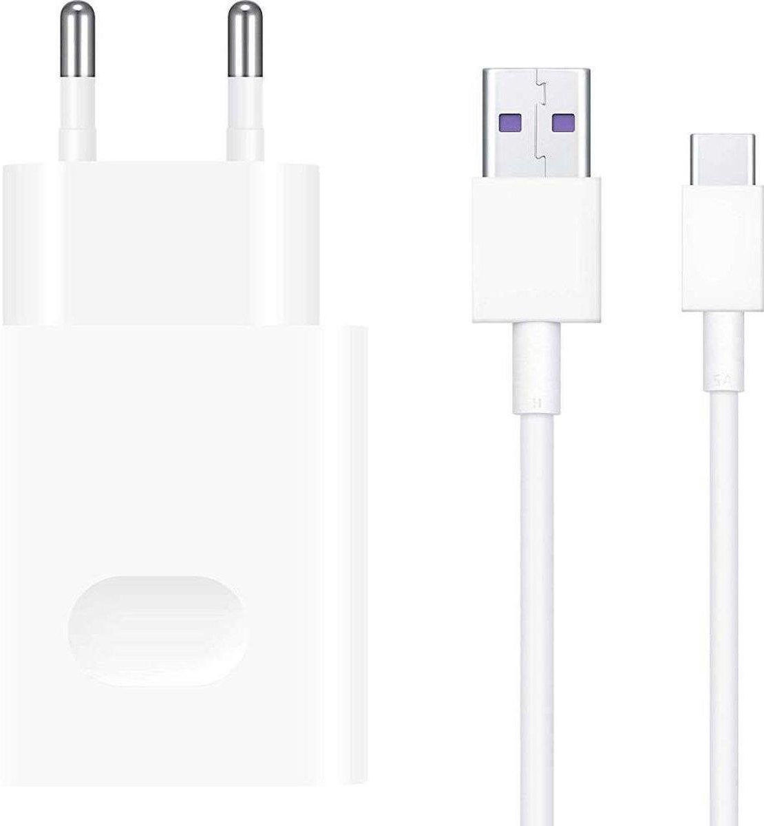 Originele Huawei 22.5W SuperCharge Adapter met USB-C Kabel 2.25A Wit afbeelding 2