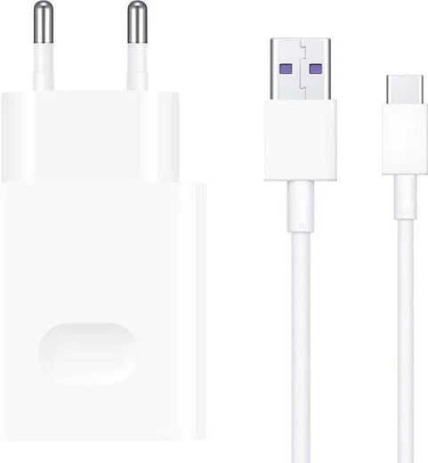 Originele Huawei 22.5W SuperCharge Adapter met USB-C Kabel 2.25A Wit afbeelding 2