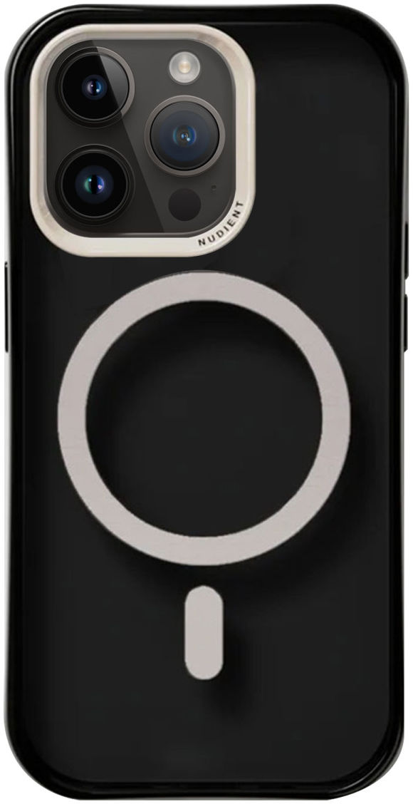 Nudient Form Case Apple iPhone 14 Pro Hoesje MagSafe Transparant/Zwart afbeelding 1