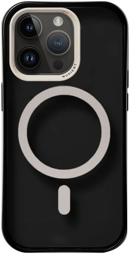 Nudient Form Case Apple iPhone 14 Pro Hoesje MagSafe Transparant/Zwart afbeelding 1