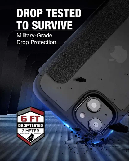 Raptic Urban Folio Apple iPhone 14 Hoesje Duurzaam Book Case Zwart afbeelding 3