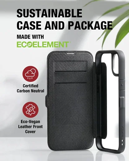 Raptic Urban Folio Apple iPhone 14 Hoesje Duurzaam Book Case Zwart afbeelding 4