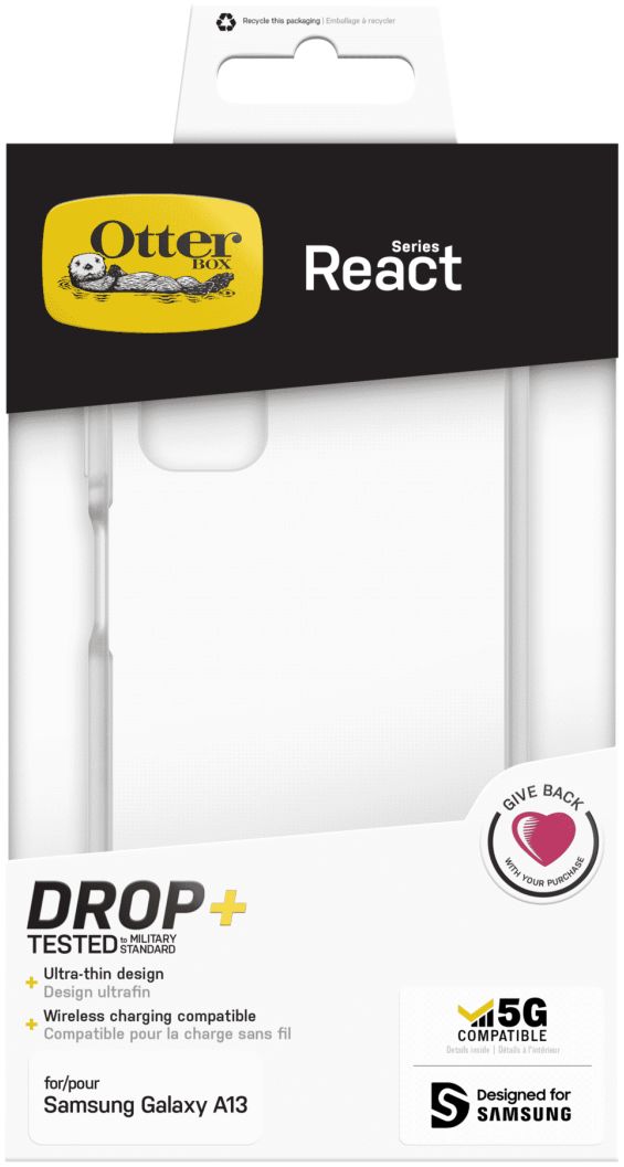 OtterBox React Samsung Galaxy A13 4G Hoesje Back Cover Transparant afbeelding 6