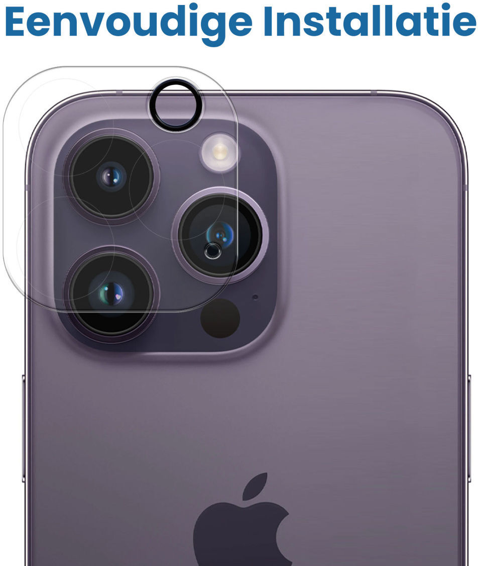 Apple iPhone 14 Pro / 14 Pro Max Camera Lens Protector Transparant afbeelding 3